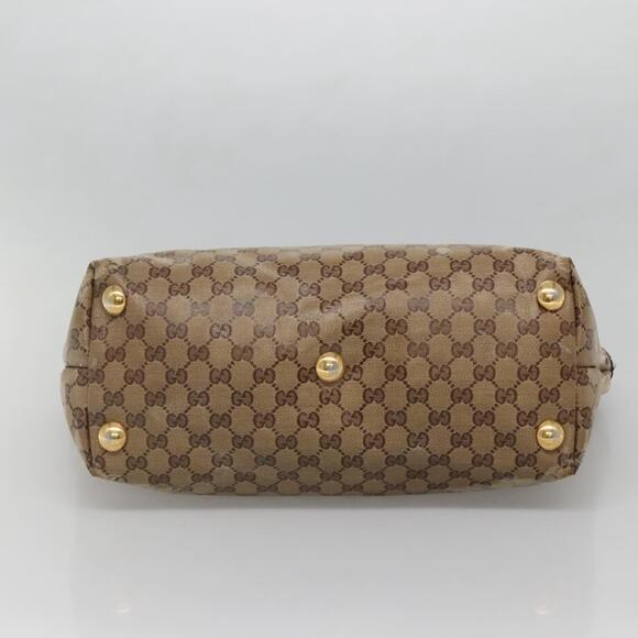 GUCCI GG Crystal Tote Bag Coated Canvas Beige Gold - Picture 9 of 13